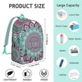 thumbnail image 5 of Floral Print Boho Mandala Backpack for Women Men, Lightweight Laptop Daypack for College School, Large Capacity Bookbag for Work Travel Gift, 5 of 5