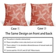 thumbnail image 5 of Beach Coral Starfish Pillow Covers 16X16 Inch Summer Nautical Coastal Ocean Decorative Pillow Cases Set of 2 Cotton Linen Throw Pillows Seasonal Home Decor for Sofa Couch Cushion Outdoor, 5 of 6