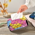 thumbnail image 6 of BZSMCE Leatehr Tissue Holders Cute Joyful Floral Faces Pattern Tissue box, 6 of 8