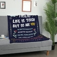 thumbnail image 4 of Funnil Best Friend Gifts, Friendship Gifts for Women,Birthday Gift for Best Friend, Bestie Gifts for Her, BFF Gift Ideas Throw Blanket 50"x60" Dark Blue, 4 of 9