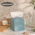 thumbnail image 4 of Tissue Box Holder, Decorative PU Leather Square Tissue Box, Waterproof Kleenex Box Covers, Car Kleenex Holder, White Tissue Box Cover, for Car, Office and Home, 4 of 7