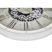 Clocks - 30 Round - Gear Mechanism - Large Oversized - Wall Clock - White
