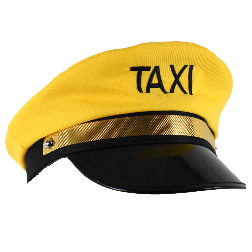 Yellow Taxi Cab Driver Hat Classic Look with Gold Band