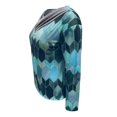 thumbnail image 4 of Women Tie-dye Printed Embroidery Collar Long Sleeve Pullover Blouse Tops, 4 of 4