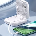 thumbnail image 3 of COOLHOOD Portable Small Fan Handheld Fan Foldable Neck Fan USB C Rechargeable Fan with LED Digital Display for Office Travel, 3 of 3