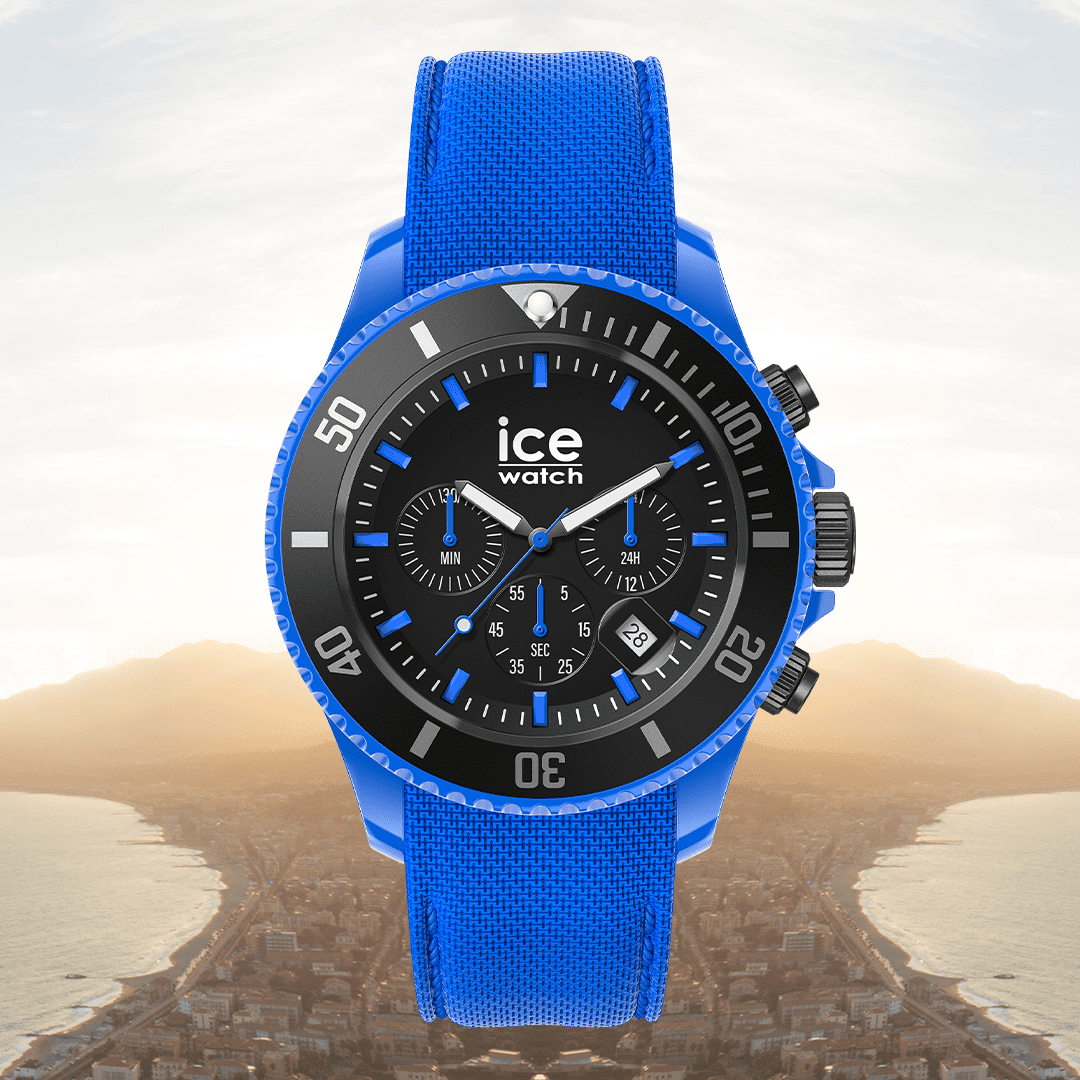 ICE-WATCH - ICE Chrono Trilogy - Men's Chronograph Wristwatch with Silicon Strap - 021600 (Medium) - 10 ATM Water Resistant Watch for Men, Suitable for Swimming