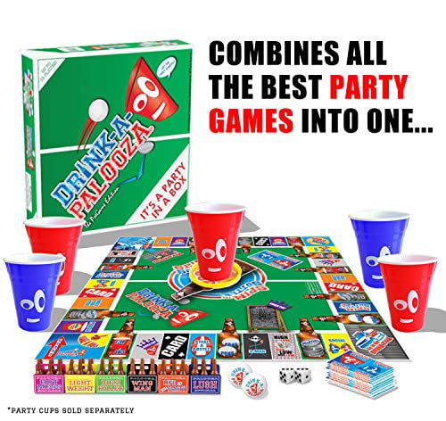 Fun Drinking Games for Adults & Game Night Party DRINK-A-PALOOZA Board Game 