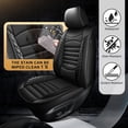 thumbnail image 5 of Car Seat Cover for Buick Envision 2016-2026 Premium Leather Seat Covers with Lumbar Support,Waterproof Auto Protectors Cushions Black,Full Set(2 Row 5 Seats), 5 of 10