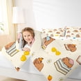 thumbnail image 4 of Manfei Cartoon Animals 7pcs Queen Bedding,Lovely Daily Capybara Print Bedding Comforter Set Queen,Beige,Polkadot Reversible, 4 of 7