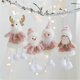 thumbnail image 1 of Colgante de muñeco de nieve de niña ángel de peluche de Navidad rosa, muñeco de nieve de Papá Noel, adorno para árbol de Navidad, 1 of 5