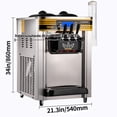 thumbnail image 6 of VEVOR Commercial Ice Cream Maker, 22-30L/H Yield,2350W Countertop Soft Serve Machine with 2x6L Hopper 2L Cylinder LCD Panel Puffing Shortage Alarm,Frozen Yogurt Maker, 6 of 10