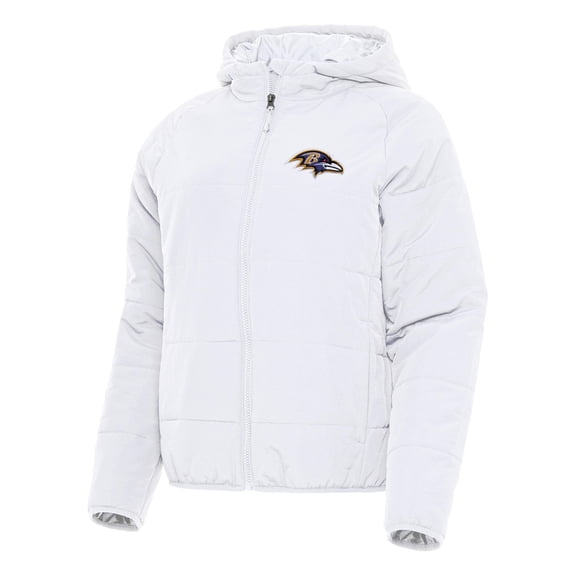 Women's Antigua White Baltimore Ravens Universe Full-Zip Hoodie Jacket