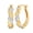Yellow Gold, variant on Diamond Accent Swirl Hoop Earrings in 18k Yellow Gold over Bronze, Adult Female