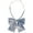 Blue Grey, variant on INSPIRE CHIC Women's Cute Plaid Elastic Strap Pre-tied Bow Ties Light Pink One Size