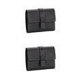 thumbnail image 4 of Sonducket Monedero de cuero para mujer, tríptico Rectangular, elegante tarjetero de Color sólido, compartimento para efectivo, carpeta de Negro 2piezas, 4 of 6