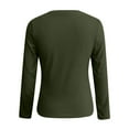 thumbnail image 4 of Timegard Womens Going out Tops Side Ruched Crewneck Slim Blouse Fall Casual Comfort Tops Basic Tee, 4 of 6