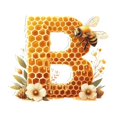 thumbnail image 1 of Christmas Decorations Acrylic 26 Letters Bee Pendant Home Acrylic Letter Honeycomb Bee Decorative Pendant, 1 of 7