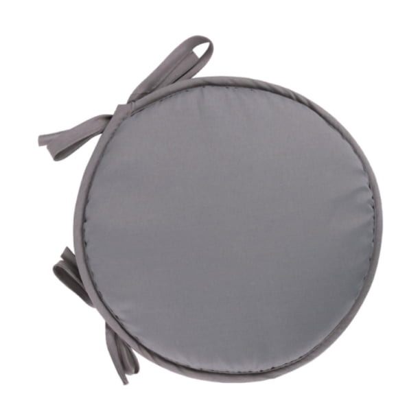 Cojín redondo para silla, para muebles de patio, multiusos, simple y grueso. Gris claro 38 cm
