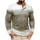 thumbnail image 2 of Blusas y camisas de manga larga con cuello redondo y degradado para hombre, blusas casuales con botones y cuello redondo, blusas de poliéster para hombre, 2 of 9