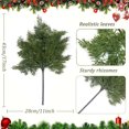 thumbnail image 3 of Fiudx Rama de Pino de Norfolk, Rama Artificial para Árbol de Navidad, Diseño Realista de Agujas Verdes, Decoración Festiva para El Hogar, Perfecta para Repisas y Chimeneas, Tamaño de 43 Cm, Duradera, 3 of 6