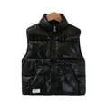 thumbnail image 2 of CSCHome Kids Baby Winter Puffer Vest Jacket for Girls 2-9Y Autumn Winter Warm Puffer Waistcoat Zip Up Outwear Toddler Cute Waterproof Thickened Warm Sleeveless Jacket Coat, 2 of 6