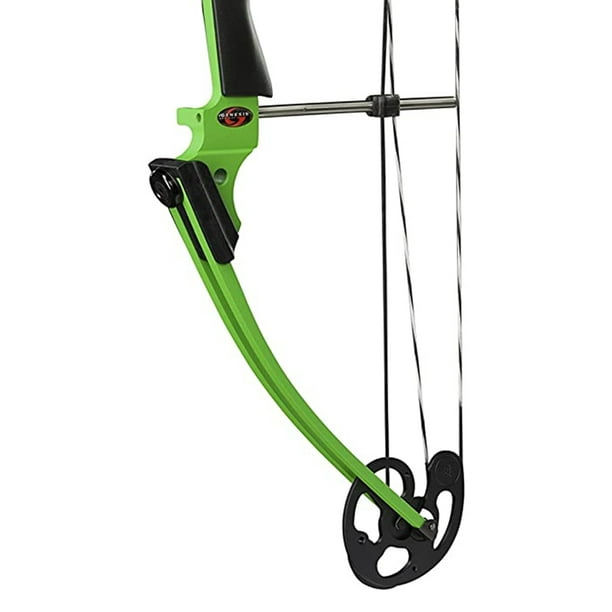 Genesis Archery Compound Bow W/Adjustable Sizing, Left-Handed (3 Pack) Green