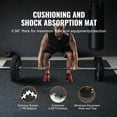 thumbnail image 2 of KFFKFF Gym Floor Tiles, 0.56 Inch Thickness, 6 Pieces, Rubber Surface and EVA Foam Core, Each Tile 24" x 24", Total Coverage 24 sq.ft, Connectable Exercise Mats for Home, Garage, Gym, Black & White, 2 of 9