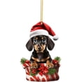 thumbnail image 3 of Adorno colgante creativo para árbol de Navidad con forma de perro, regalo navideño, material de buena calidad, uso versátil, 3 of 6