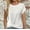 White, variant on XFYSSS Fashion Women's Casual Solid Color Round-Neck Short Sleeve Regular Pullover Shirt Short Sleeve Round-Neck Blouses & Shirts