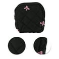 thumbnail image 4 of Unique Bargains 1 Pc Lady Portable Square Lipstick Bag for Outdoor Activities Black Polyester, 4 of 6