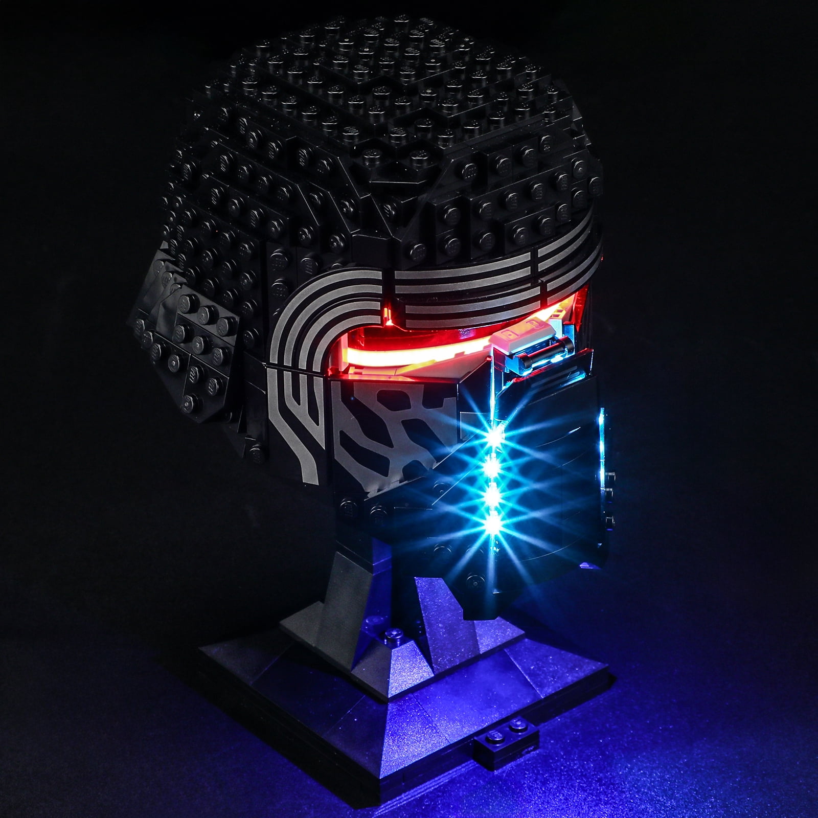 QC Ltbrcik Led Light Kit Lighting Set Compatible With The Lego Kylo Ren Helmet 75415 Building Blocks Without Lego Set