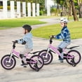 thumbnail image 4 of Costway 16" Kid’s Bike for 4-7 with Height-Adjustable Handlebar & Saddle Handbrake Purple, 4 of 10