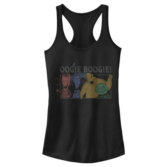 Junior's The Nightmare Before Christmas Let's Boogie Racerback Tank Top Black Medium