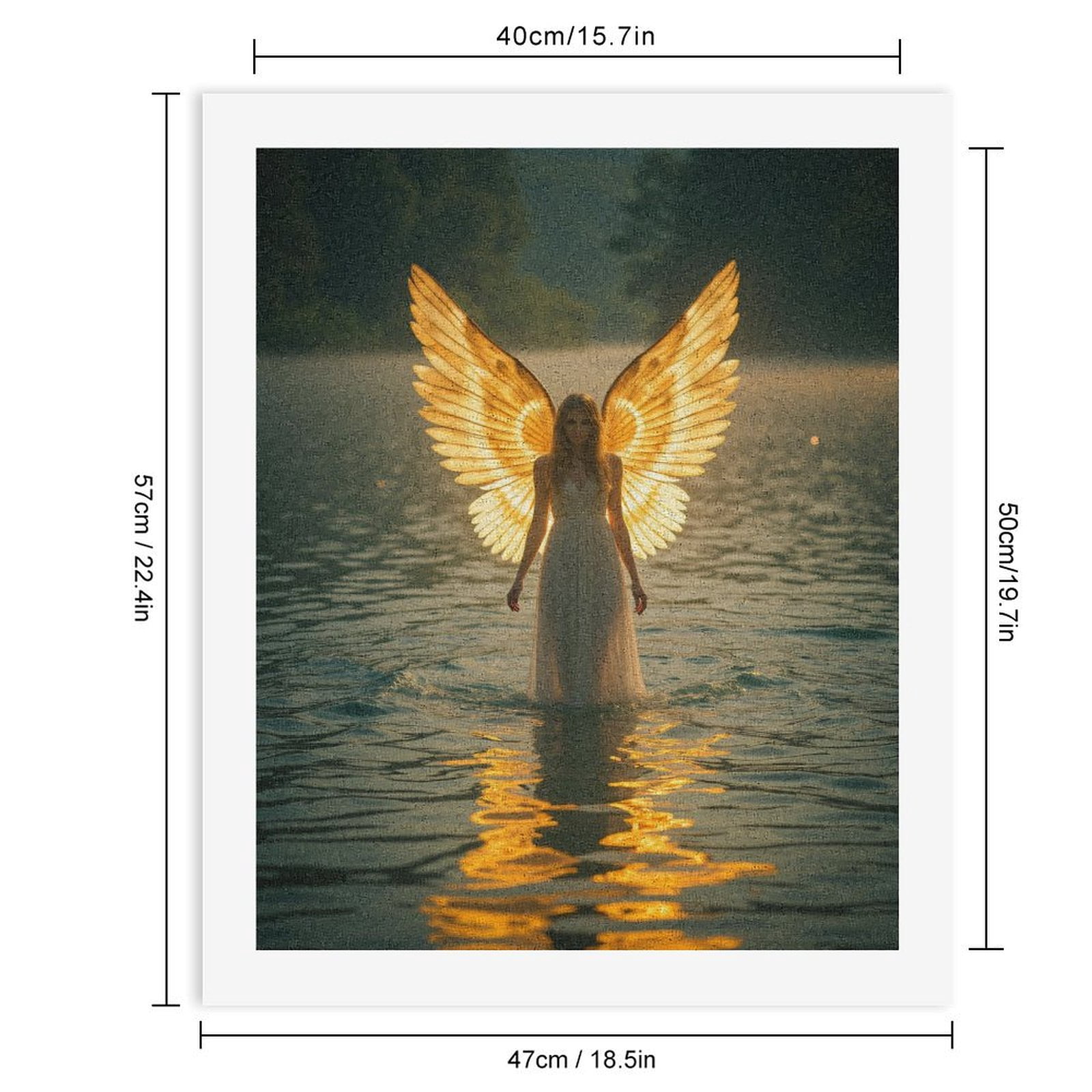 Paint by Numbers Kit for Adults, Angel Lake Sunrise Majesty Paint by Numbers, Easy Paint by Numbers Kit for Adults Beginner, DIY Adult Paint by Number Kits on Canvas, Home Decor