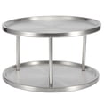 thumbnail image 3 of Organizador de cocina giratorio para ahorrar espacio, estante para especias de acero inoxidable de dos niveles, 3 of 8