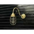 thumbnail image 4 of Vintage Solid Brass Gooseneck Nautical Wall Light – Outdoor Waterproof Ship Cage Sconce, 4 of 4