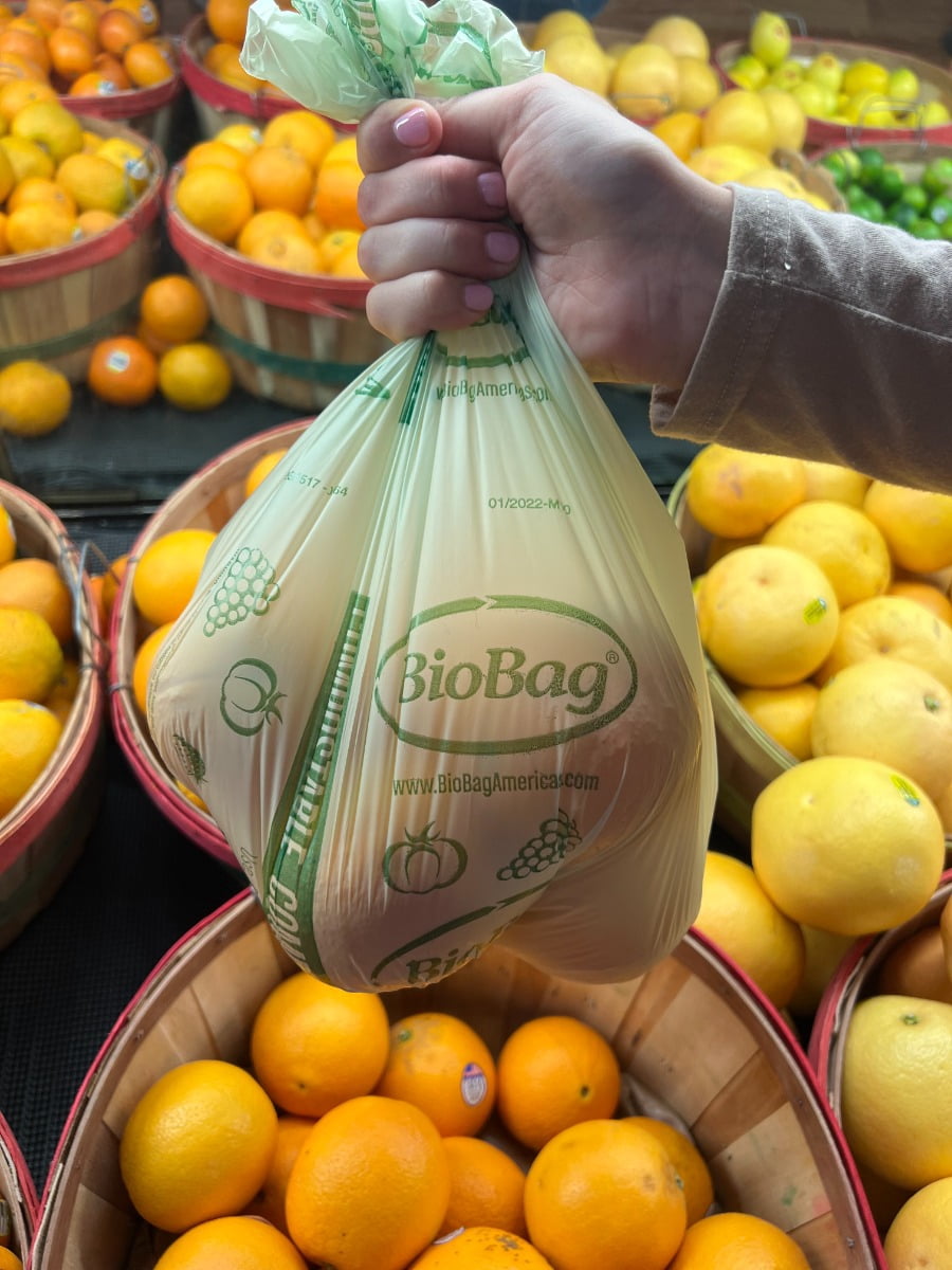 BioBag 100% Certified Compostable Produce Bags, Designed for Multi-Family Buildings Organics Programs, Green, 15 x 17, 1120 Count