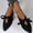 Black, variant on Hoshose Womens Plus-size Flat Casual Pointed Toe Shoes Lace Up Bow-tied Beanie Shoes Spring&Summer&fFall
