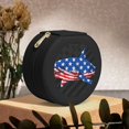 thumbnail image 6 of Yiaed Shark With USA Flag Print Travel Jewelry Case Bridesmaid Gift Boxes Jewelry Travel Organizer Small Round Jewelry Box Mini Storage-Black, 6 of 7