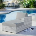 thumbnail image 2 of Lounge Chair Chaise, Rattan, Wicker, Grey Gray, Modern Contemporary Urban Design, Outdoor Patio Balcony Cafe Bistro Garden Furniture Hotel Hospitality, 2 of 8