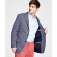 thumbnail image 4 of TOMMY HILFIGER Men's Modern-Fit Check Sport Coat Blue/Brown $295 B4HP (Regular,Regular,38), 4 of 8