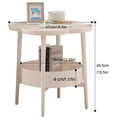 thumbnail image 7 of Leyfeng Table, White Petal Shape Side Table, 2-Tier End Table with Storage Shelf Basket, Coffee Table, Nightstand Accent Table, for Living Room Bedroom Office, Patio Yard Balcony Garden, 7 of 7