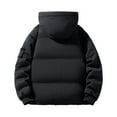 thumbnail image 3 of NTACZA Mens Winter Jackets Hooded Black Zip up Heavyweight Puffer Jacket Patchwork Fleece Thick Puffy Coats Mens Coats L, 3 of 8