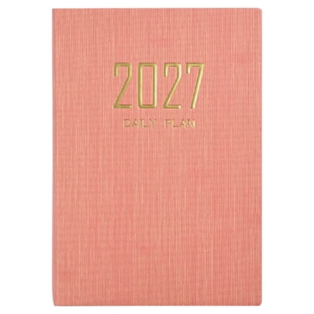 Hearthoom Daily Weekly Planner - 2027 Academic Planner - Monthly Planning A5 Notebook for Students And Professionals - Schedule Book for School Office And Meeting Pink