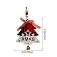 thumbnail image 2 of FastXmas Chrismtas Hanging Decoration,Wood Christmas Red Plaid British-Style Letter Ornaments, Merry Christmas Pine-Tree Shape Ornaments,2D Pendants for Xmas Tree,Car,Party,Holiday Decor 3.1", 2 of 6