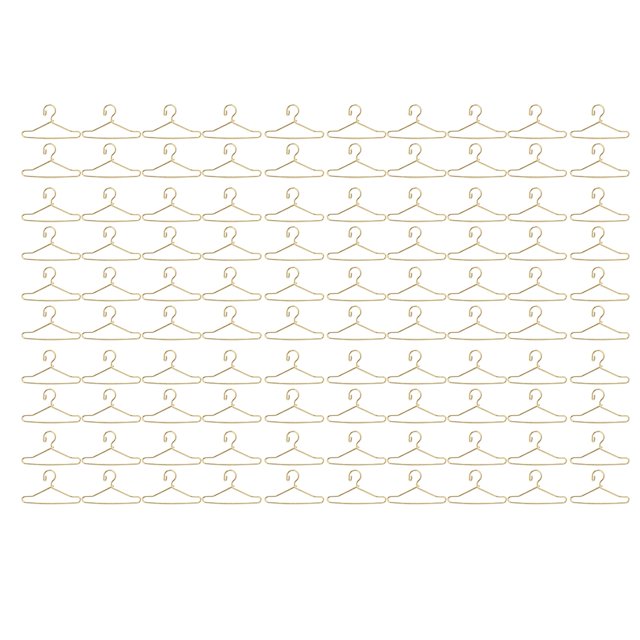 100 Uds percha de ropa para muñecas exquisita y bonita percha de Metal para ropa de muñecas accesorios dorados