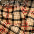 thumbnail image 4 of Bare Home Flannel Sheet Set - 100% Cotton - Deep Pocket - Queen, Red Lodge Plaid, 4-Pieces, 4 of 6