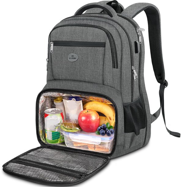 Mochila MATEIN Work para hombre con compartimento para portátil gris