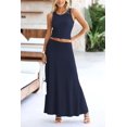 thumbnail image 3 of Conjunto de Falda Maxi de 2 Piezas para Mujer PRETTYGARDEN Azul Marino XL, 3 of 7