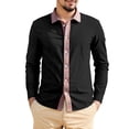 thumbnail image 4 of European Linen Long Sleeve Shirt with Ethnic Pattern Patchwork for Everyday Casual Wear Relaxed Fit Top for Spring and Autumn, 4 of 6